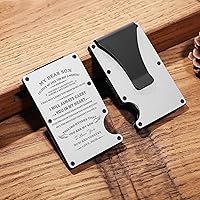 Personalized Engraved Metal Wallet For Men - Slim RFID Blocking Aluminum Card Holder With Money Clip
