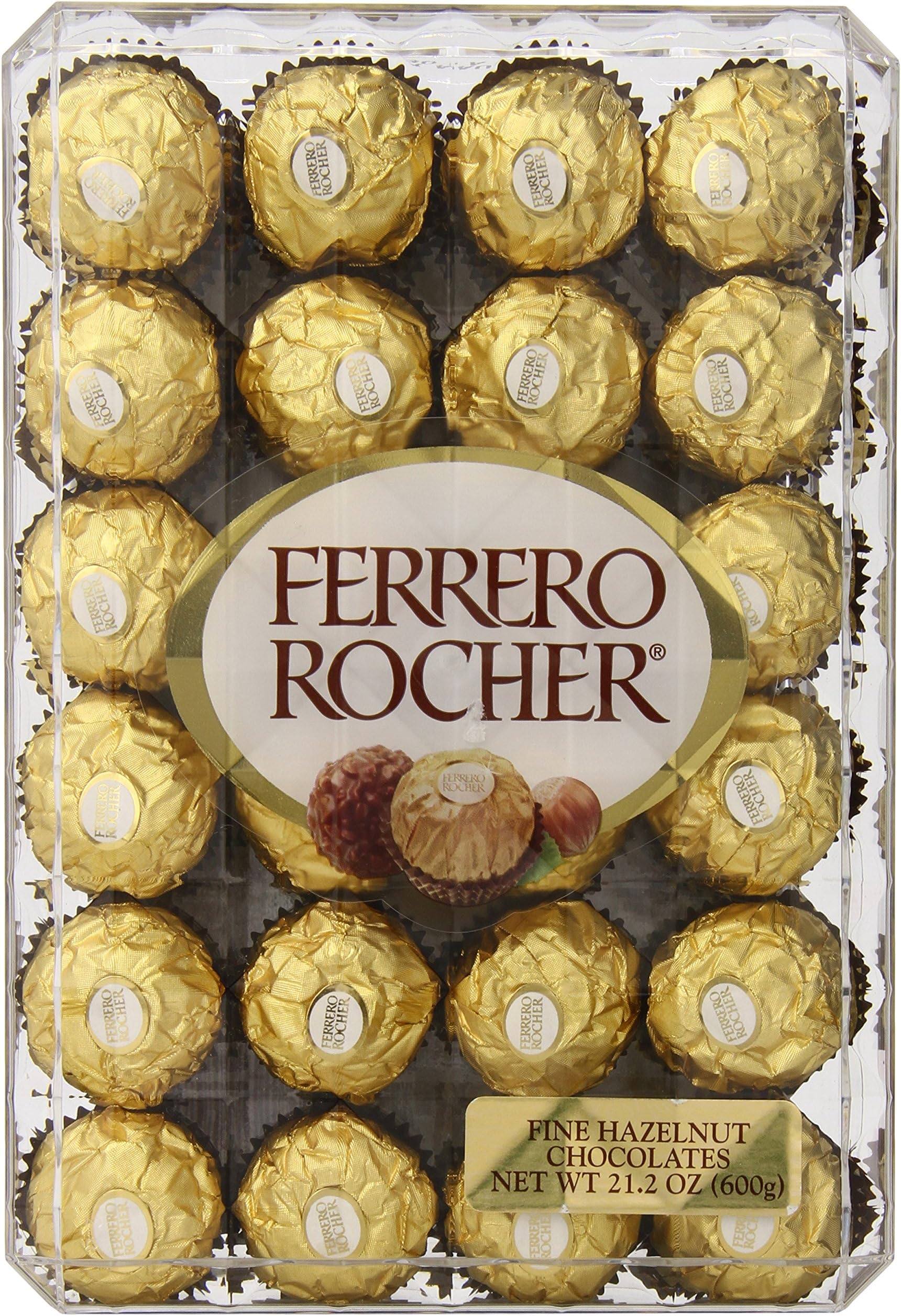 Ferrero Rocher Chocolate, Hazelnut, 48 Count