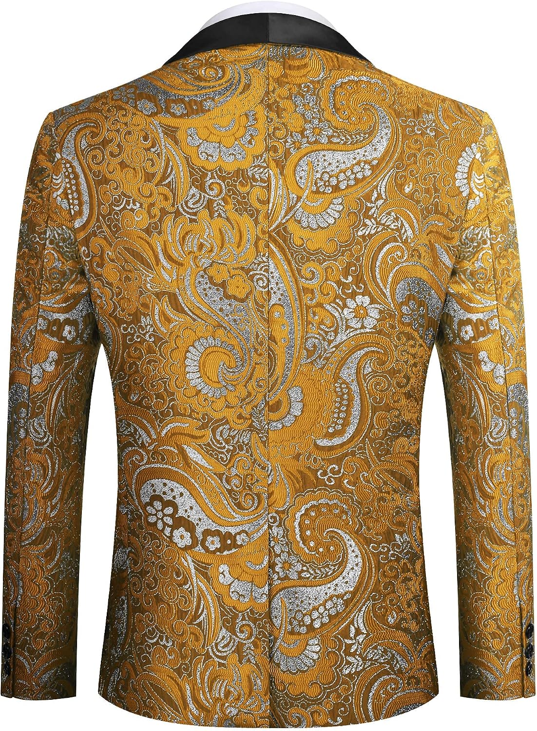 COOFANDY Men's Floral Tuxedo Jacket Luxury Embroidered Wedding Blazer Dress Suit for Party Dinner