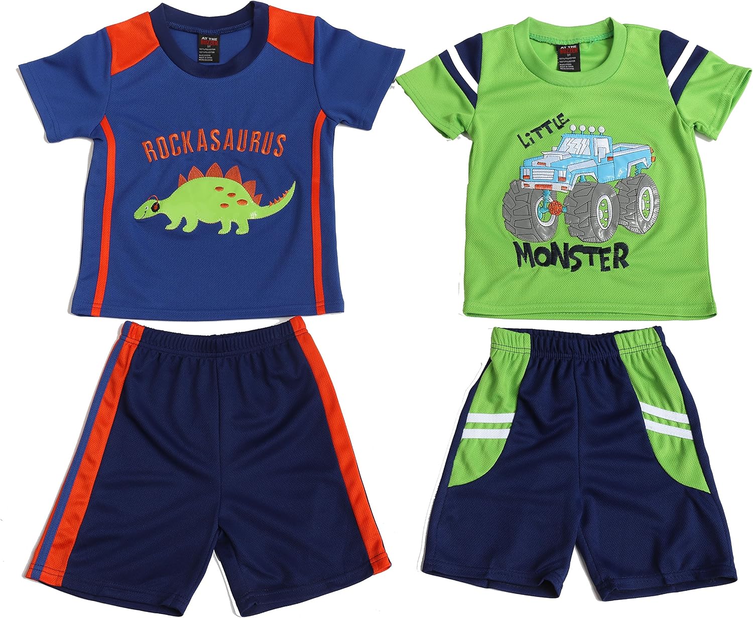 At The Buzzer Two Piece Embroidered Short Set (Pack of 2)
