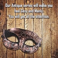 Vista 56 de Máscara de mascarada para hombre, máscara de aspecto antiguo para Halloween, fiesta veneciana, fiesta de máscaras y baile de máscaras