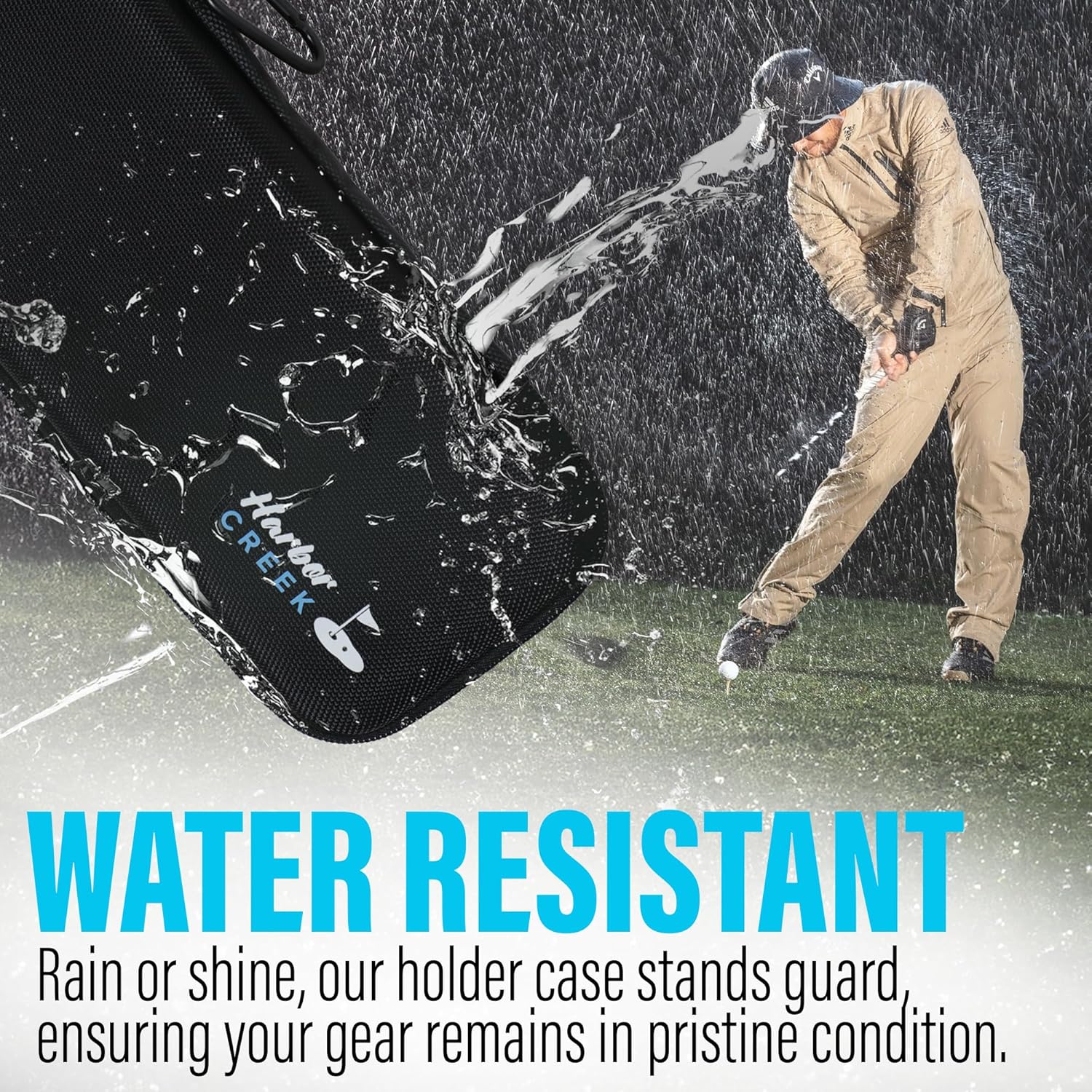 Golf Glove Holder Case - Durable EVA Hard Shell Organizer with Glove Shaper, Weather-Resistant Design for Tees, Phone, Keys & Tools – Compact & Breathable