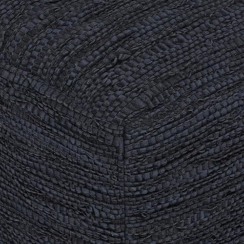 Miniatura 31 de SIMPLIHOME Grady Puf cuadrado contemporáneo en tono tierra marrón tejido a mano para la sala de estar, el dormitorio y la habitación de los niños