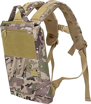 Polyfit Rucking Backpack 2.0 - Weighted Ruck Pack for Weight Plates - Patent Pending Side-Loading Rucksack for Walking, Running, Rucking, Strength and Endurance Training - Camo