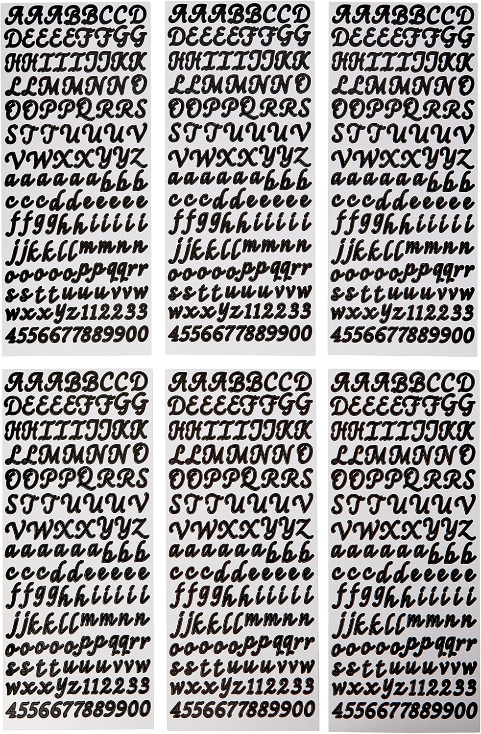 Sticko E5290149 Alphabet Stickers, Black Script