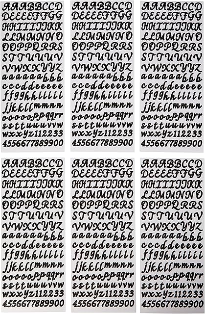 Sticko Sticko Alphabet Stickers-Black Script, Other, Multicoloured
