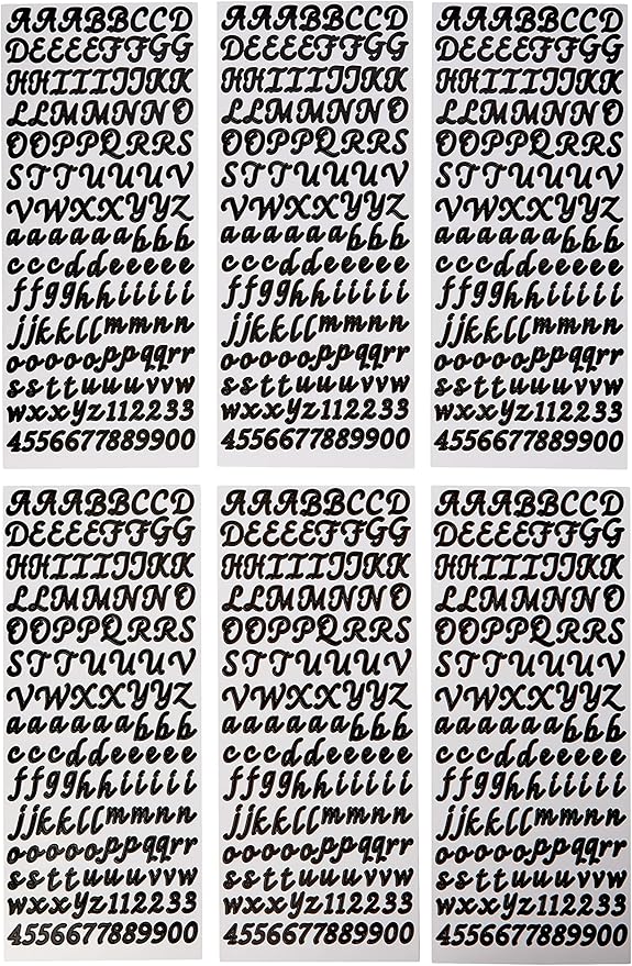 Amazon.com: Sticko E5290149 Alphabet Stickers, Black Script