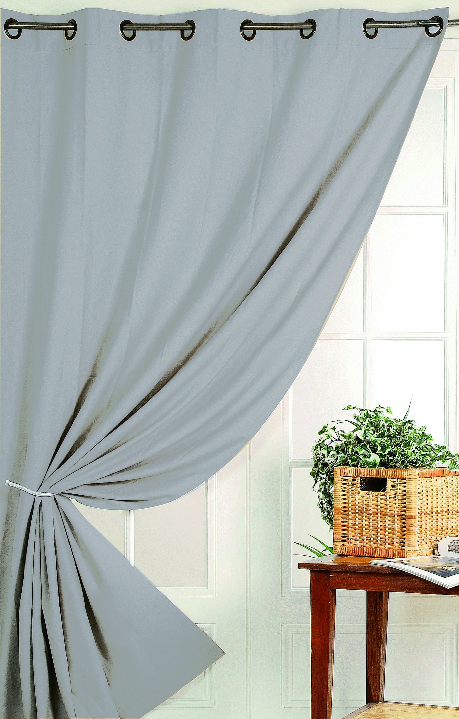 HomeMaison HM6985063646 Rideau 100 % Occultant Vu sur D & Co Gris