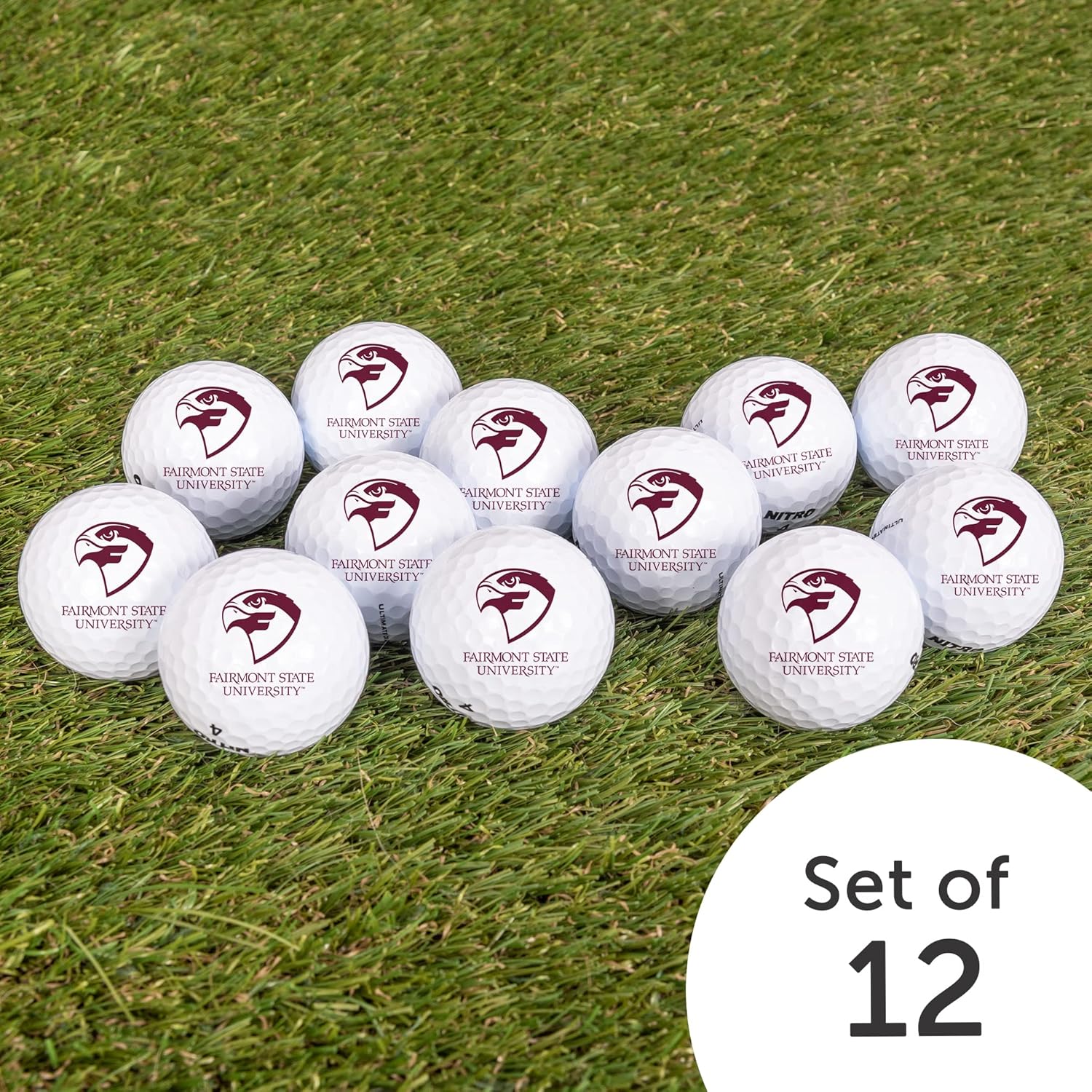 Desert Cactus Fairmont State University Golf Balls 12 Pack – FSU Fighting Falcons Full Color Dozen – Officially Licensed Sport Team Accessory