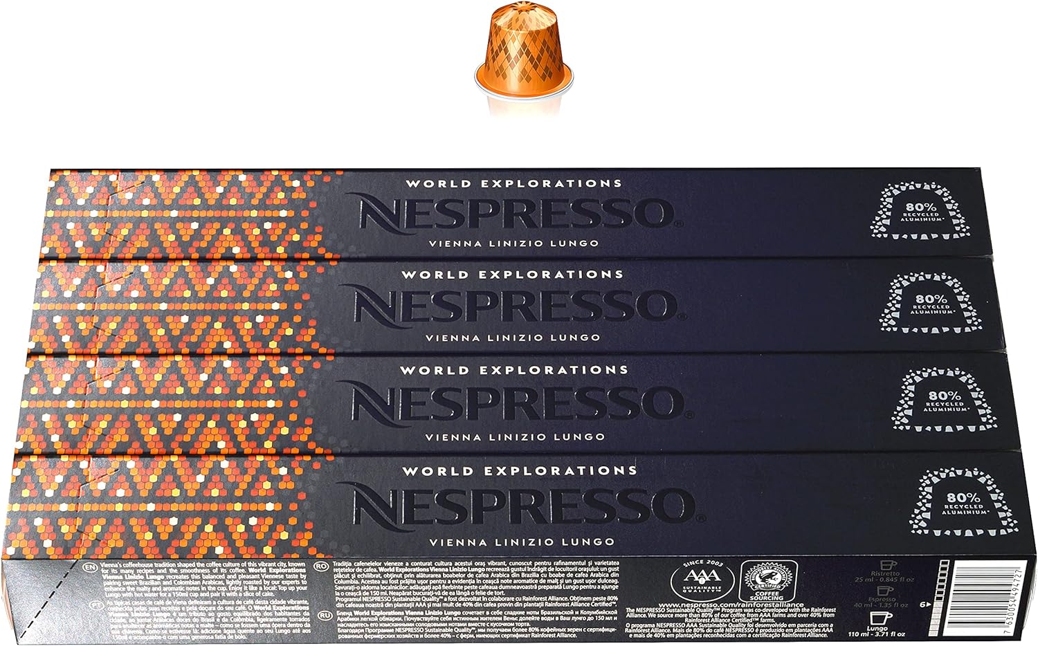 XIAPIA Porta Capsule per Caffè Compatibile con Nespresso per 40 Pezzi, Porta Cialde Nespresso Rotante, Portacapsule Verticale, Supporti per Capsule Cialde