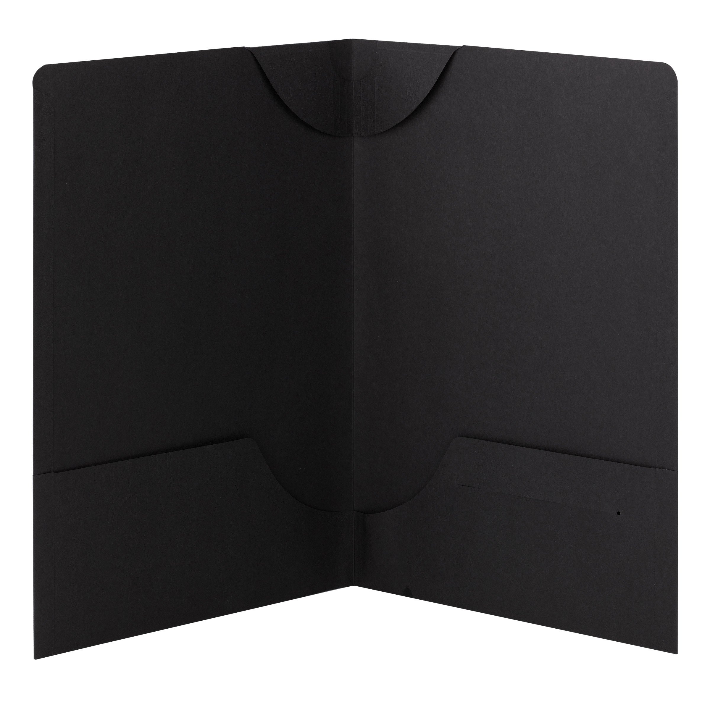 Smead Lockit® Two-Pocket File Folder, Up to 50 Sheets, Legal Size, Black, 25 per Box (87967)