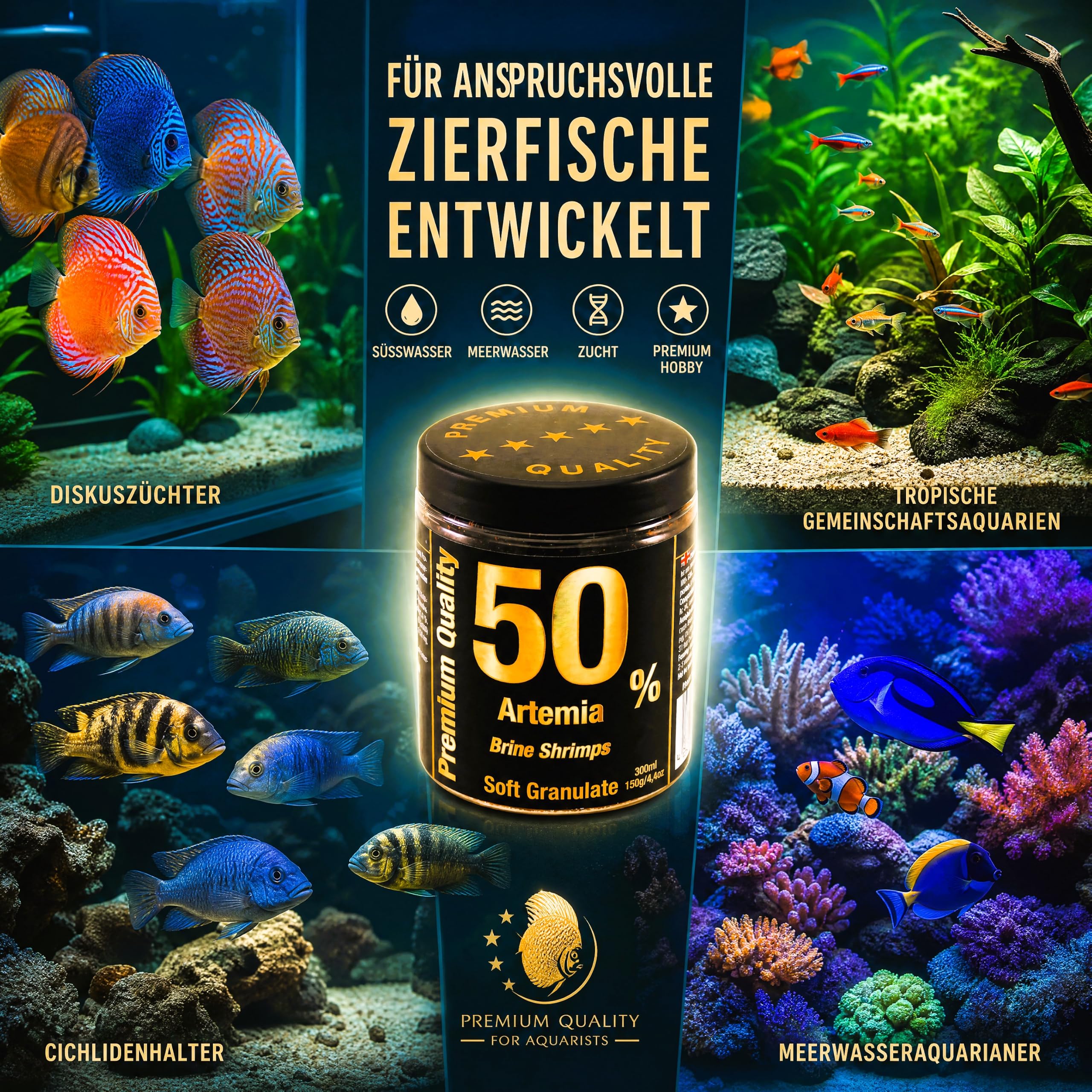 Granulé pour Discus Artemia Brine Shrimps Soft Granulés 150 g