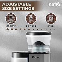 Vista 16 de Kaffe - Molinillo eléctrico de café con rebabas (5.5 onzas) con ajustes de grosor ajustables, rebabas planas, [nuevo motor mejorado], molinillo