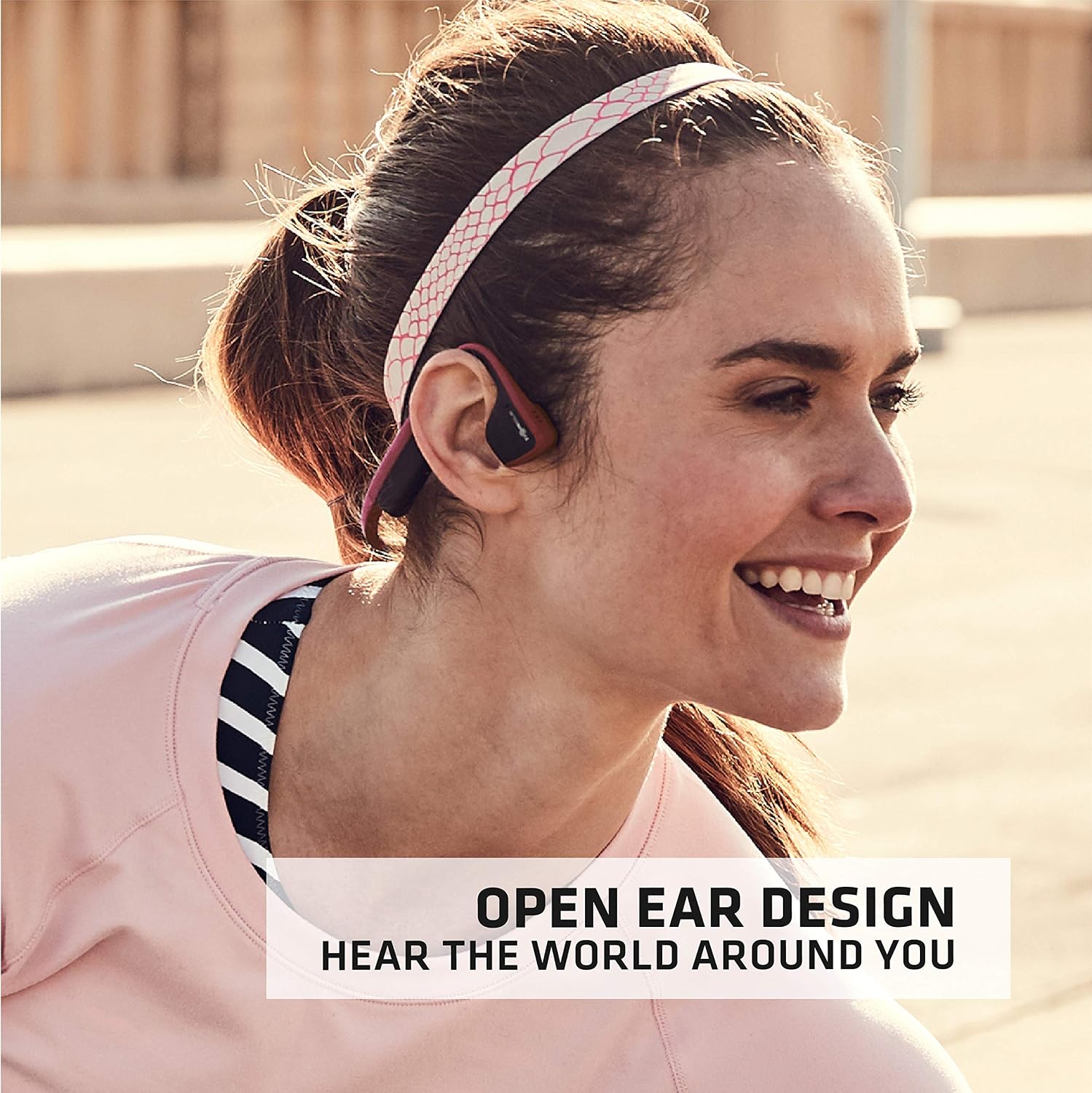 Aftershokz Titanium Bone Conduction Wireless Bluetooth Headphones (Standard, Canyon Red)
