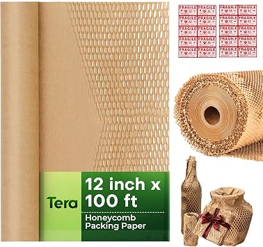Tera Honeycomb Packing Paper Eco-Friendly 12" x 100 for Moving Packing