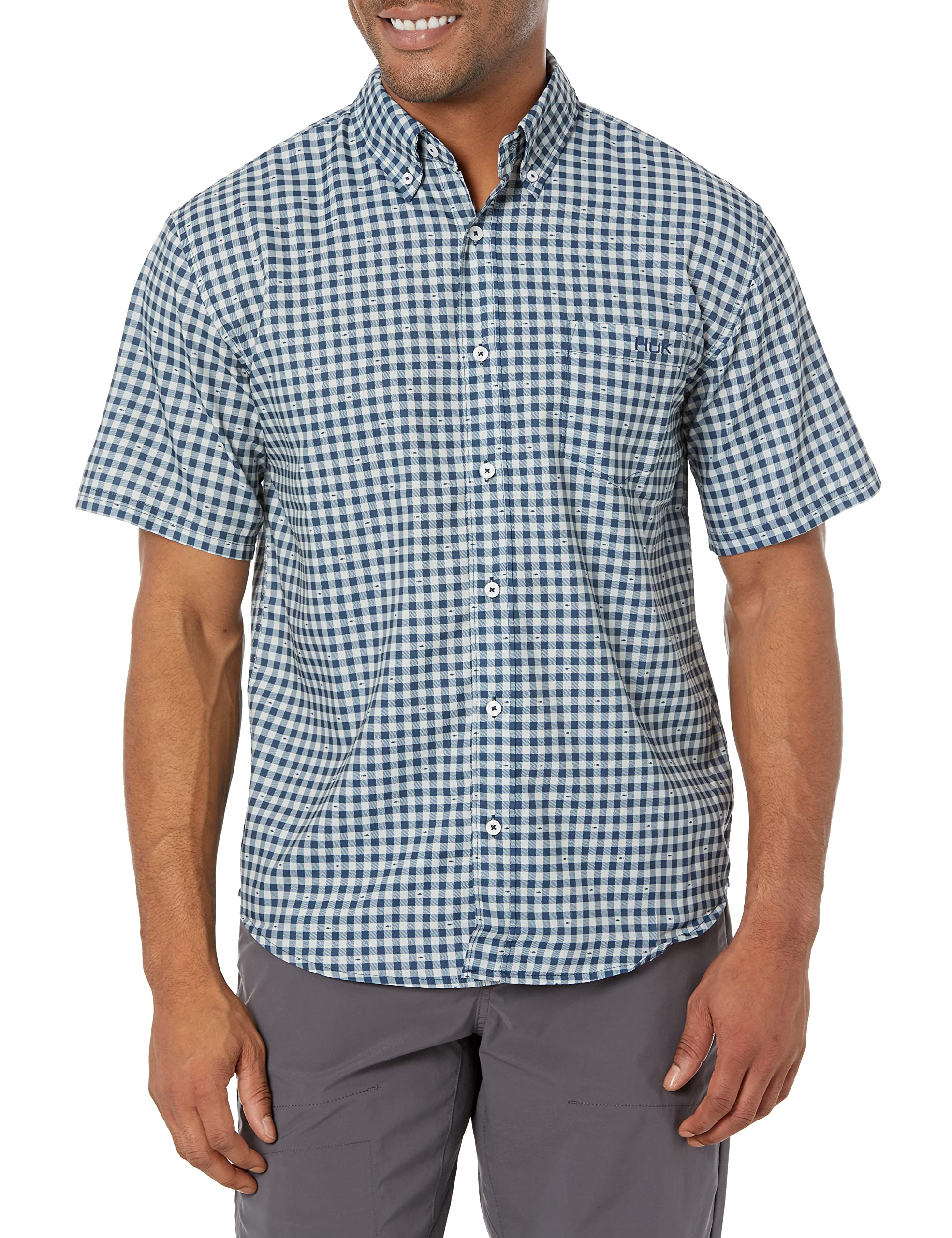 HUK Uomo Teaser Gingham SS Tessuto