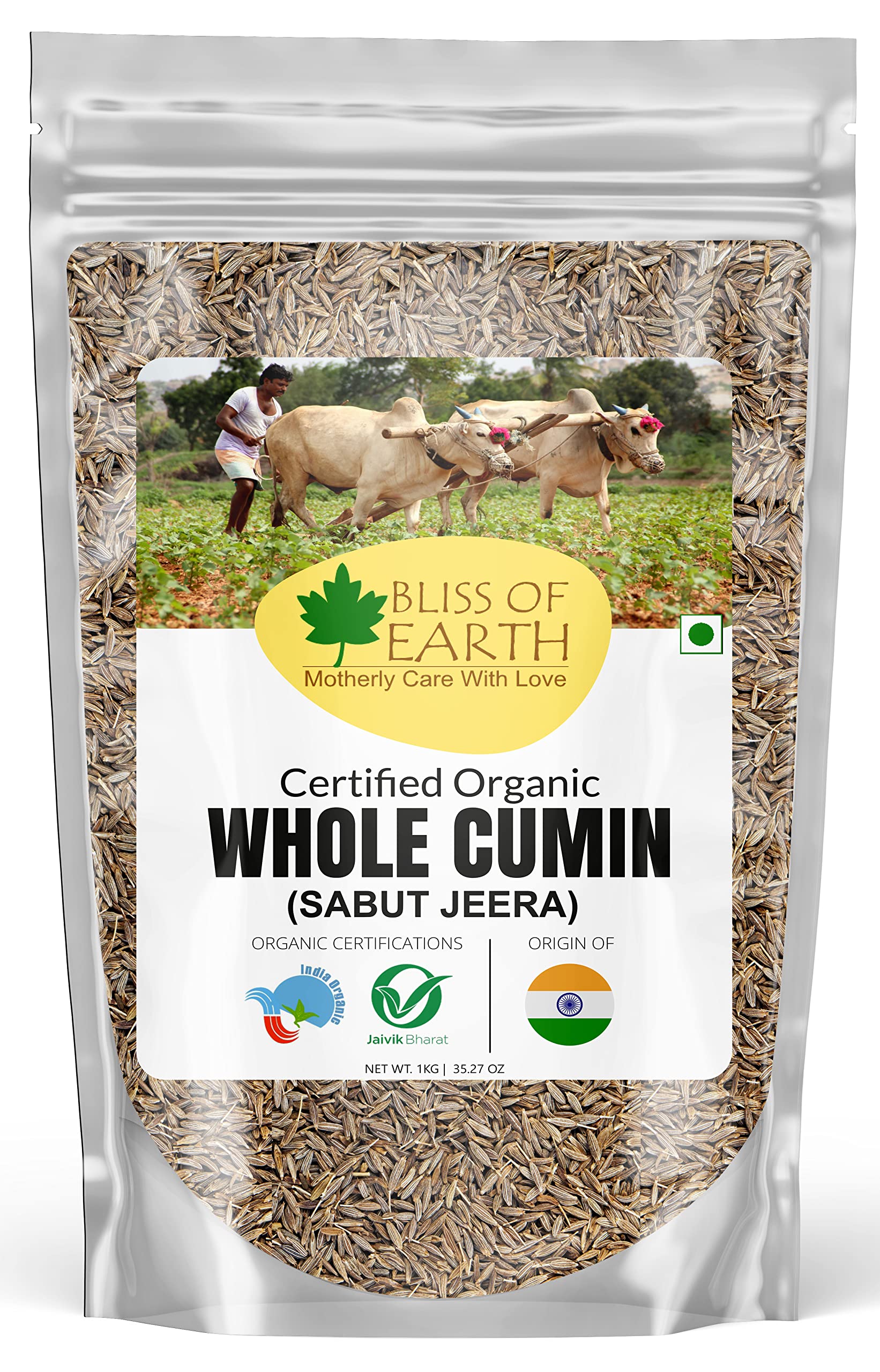 Bliss of Earth 1kg Organic Cumin Seed Jeera Whole Spice, Sabut Jeera best for cooking (B09QPY7KF1) Amazon Price History, Amazon Price Tracker