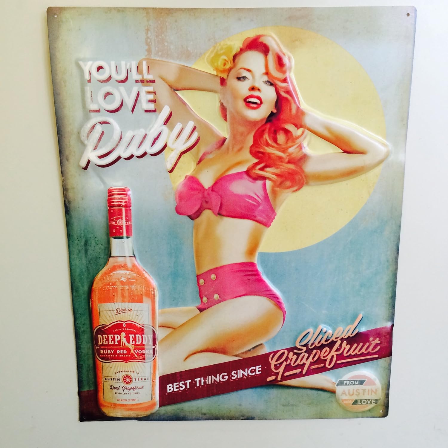 Deep Eddy Ruby Red Tin Home & Kitchen