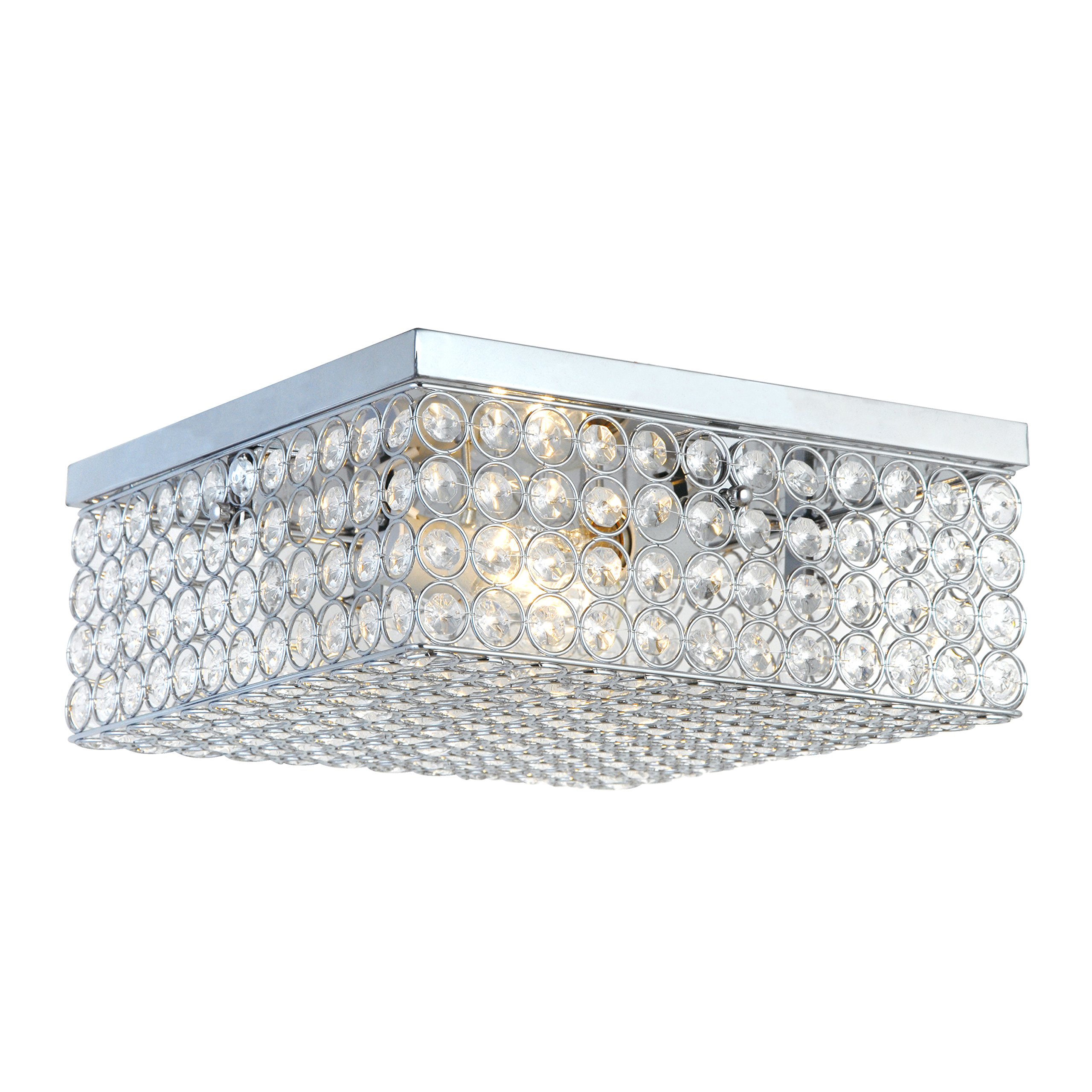 12 in.Crystal Square Flush Mount