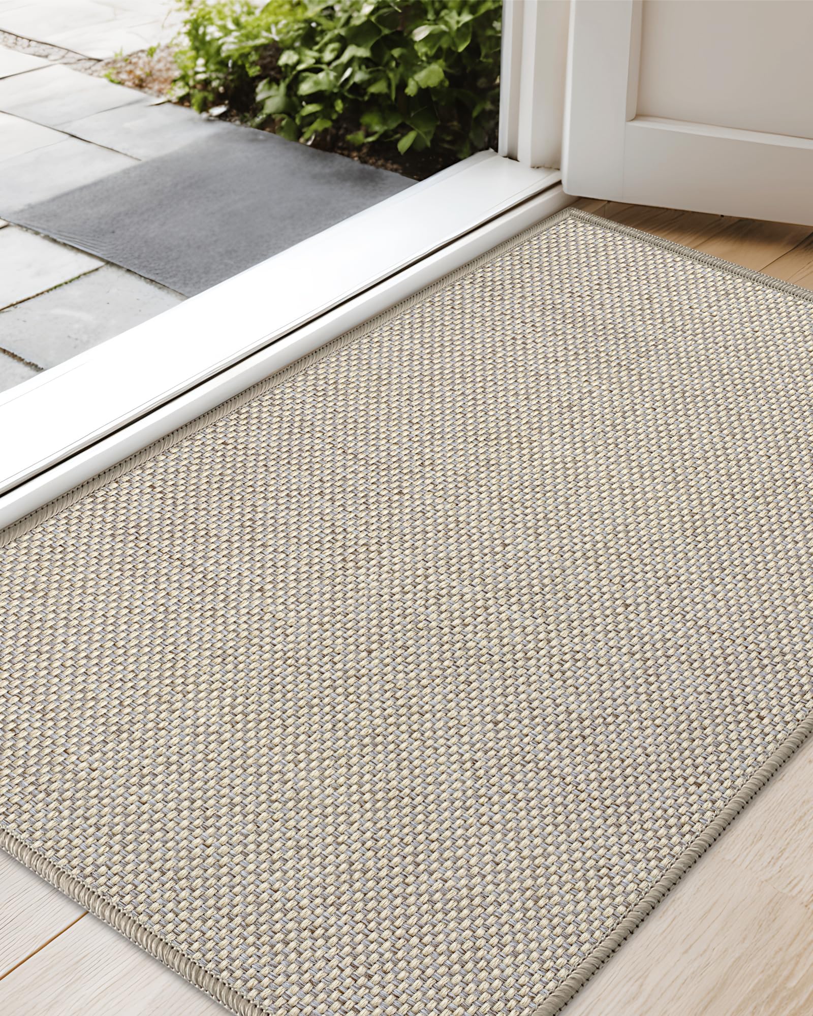 Tapis entree interieur absorbant l'eau et antidérapant lavable en machine