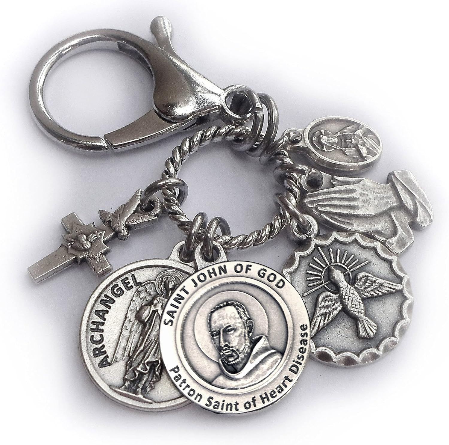 Heart Disease Healing Prayer Keychain, Clip or Necklace, St. John of God, Archangel Raphael, The Healer, Heart Attack, Heart Surgery, Patron Saint - Image 3