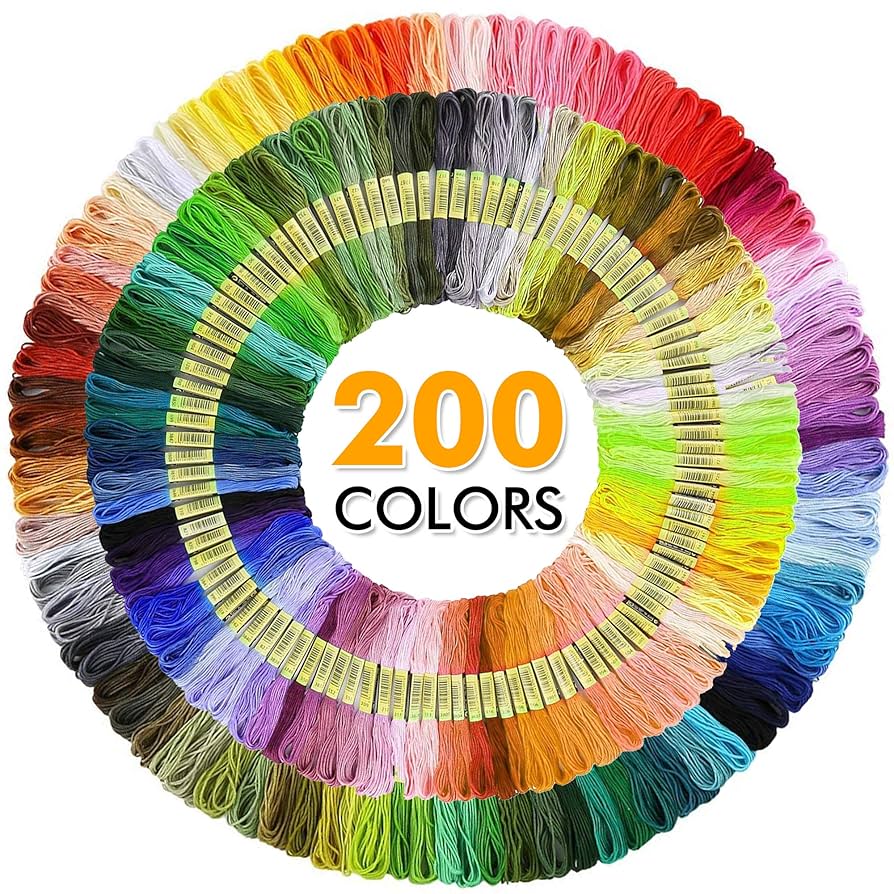 Amazon.com: INSCRAFT 304 Pack Embroidery Kit, 200 Colors