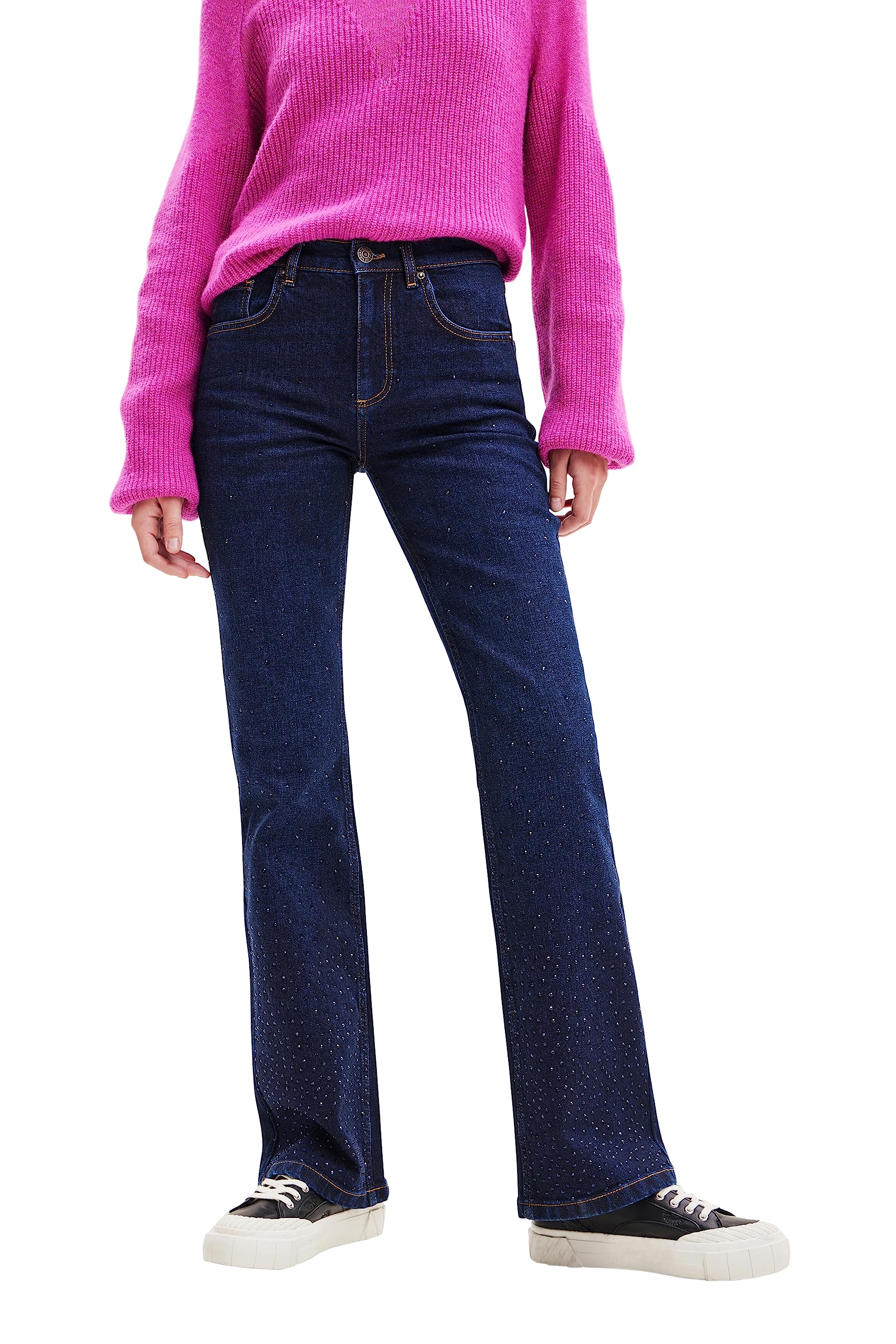 Desigual Denim_rem Pantalones Casuales, Azul, 36 para Mujer