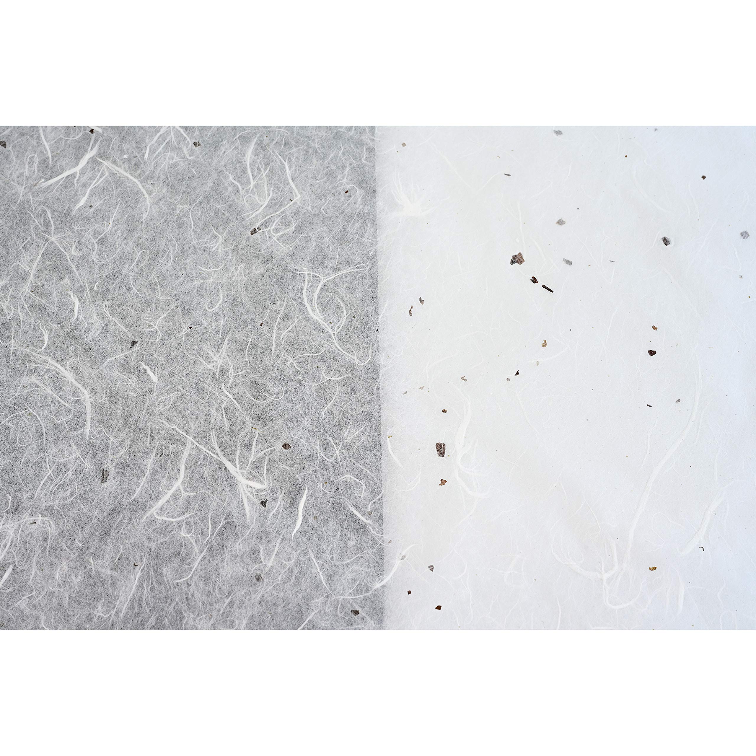 Koreanisches Maulbeerpapier, HanJi, Naturfaser-Textur, Geschenkverpackung, dekorative Tapete, UnYoungJi Rolle, weiß mit Maulbeerrinde, 54 cm x 20 m