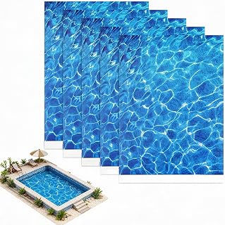 DOITOOL 5 Sheets Fake Water Stickers for Diorama Supplies, 11.6x8.3 inches