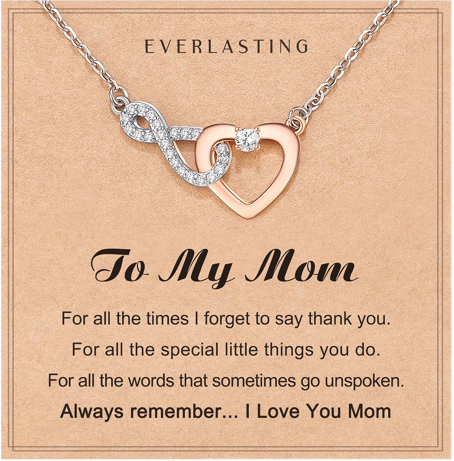 Shonyin Everlasting Heart Necklace Gift for Women, Meaningful Jewelry