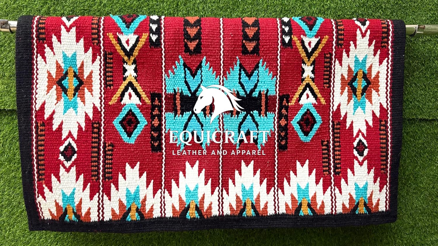 Handmade Western Ranch Saddle Blanket | Genuine New Zealand Wool Pad | Custom Equestrian Gear AM-255
