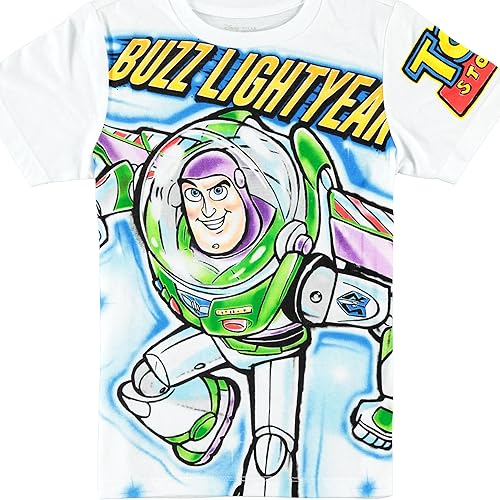 Miniatura 5 de Disney Toy Story Boys Buzz Lightyear Camiseta - Aire cepillado diseño Toy Story Boys camiseta
