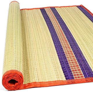 Charqoal Korai Grass Mat 3.5 X 6 feet (42 X 72 inch) Large Size Versatile Bed