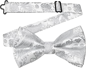 GUSLESON Bow Ties for Men Pre-tied Adjustable Paisley Bowties for Wedding Business Party
