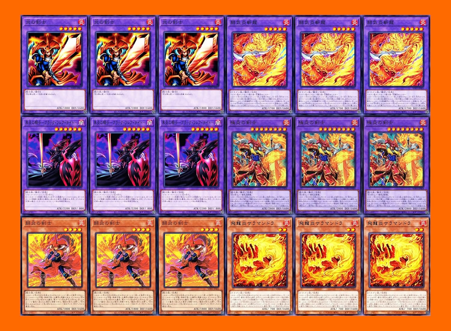 即日発送！炎の剣士デッキ 闘気炎斬剣 剛炎の剣士 ゴッドフェニックス
