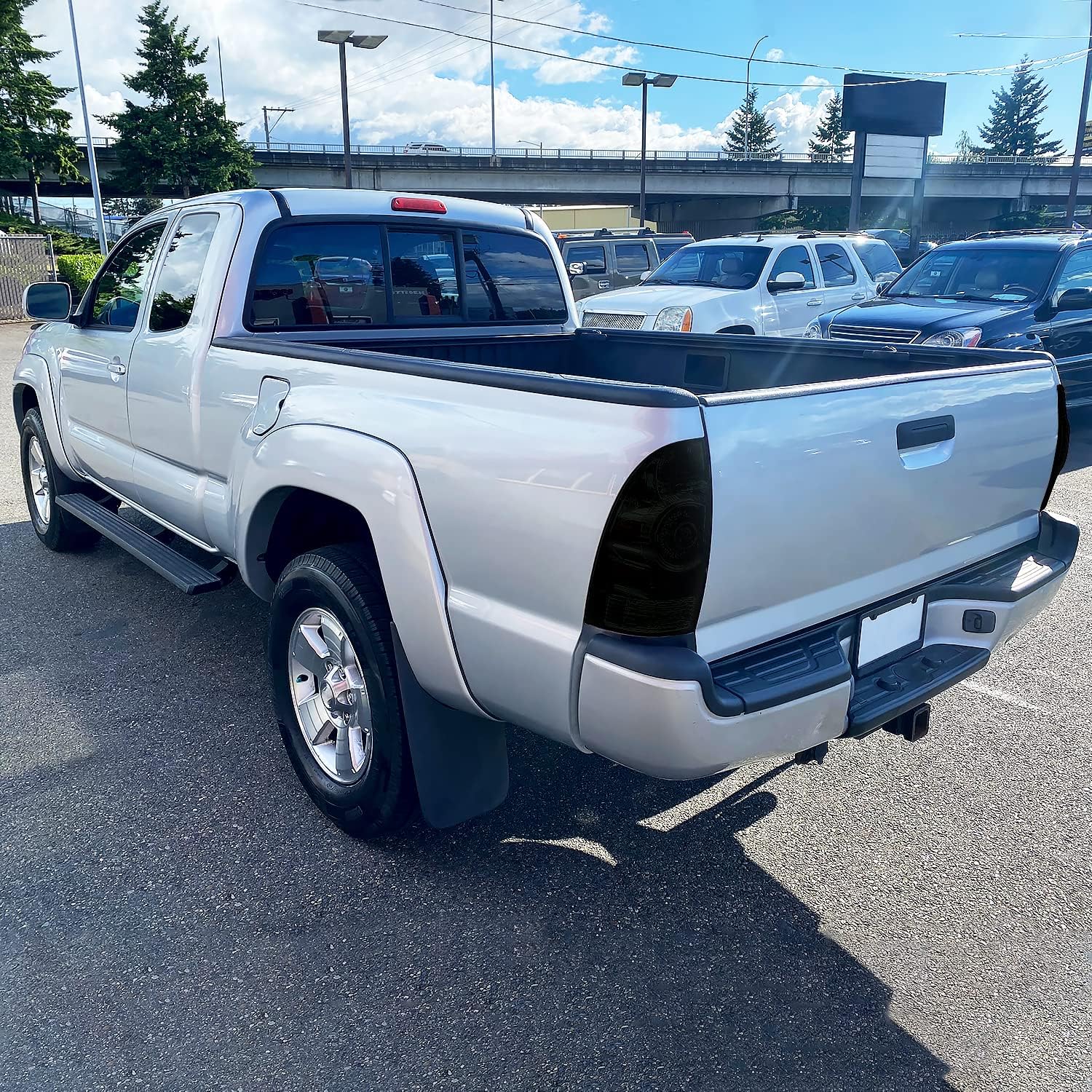 SPEC-D TUNING Smoke LED Tail Lights Compatible with 2005-2015 Toyota Tacoma, Left + Right Pair Assembly