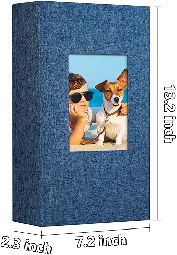 Vista 33 de Álbum de fotos de 4 x 6 pulgadas, 100 bolsillos, álbumes de fotos con cubierta de lino, álbumes de fotos para familia, boda, bebé, libro de fotos