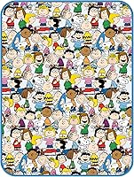 Vista 19 de Silver Buffalo Peanuts Snoopy Multi Pose Expression - Manta de forro polar de 45 x 60 pulgadas, suave y acogedora, 180 GSM