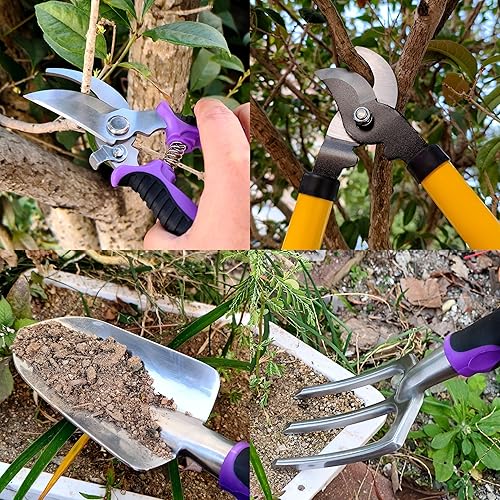 Miniatura 7 de Herramientas de jardinería  Juego de herramientas de jardinería de alta calidad, herramientas de mano resistentes con bolsa organizadora de