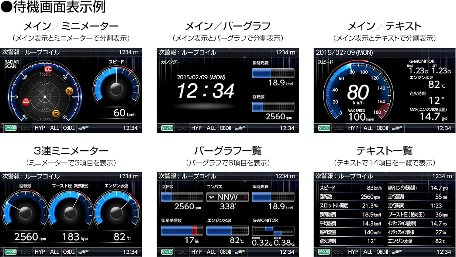 COMTEC ZERO 700V display examples
