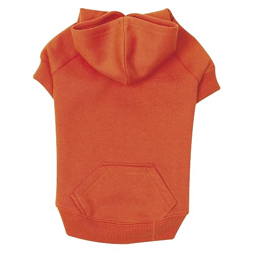 Zack & Zoey Basic - Sudadera con Capucha para Perros, 20", Color Naranja