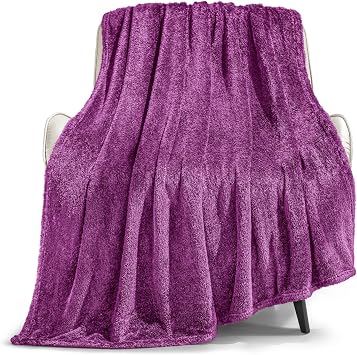 Whale Flotilla Extra Large Purple Throw Blanket for Couch, Decorative Soft Fleece Bed Blankets, Plush Fluffy Thick Sofa Throws for All Season, 50x70 Inch