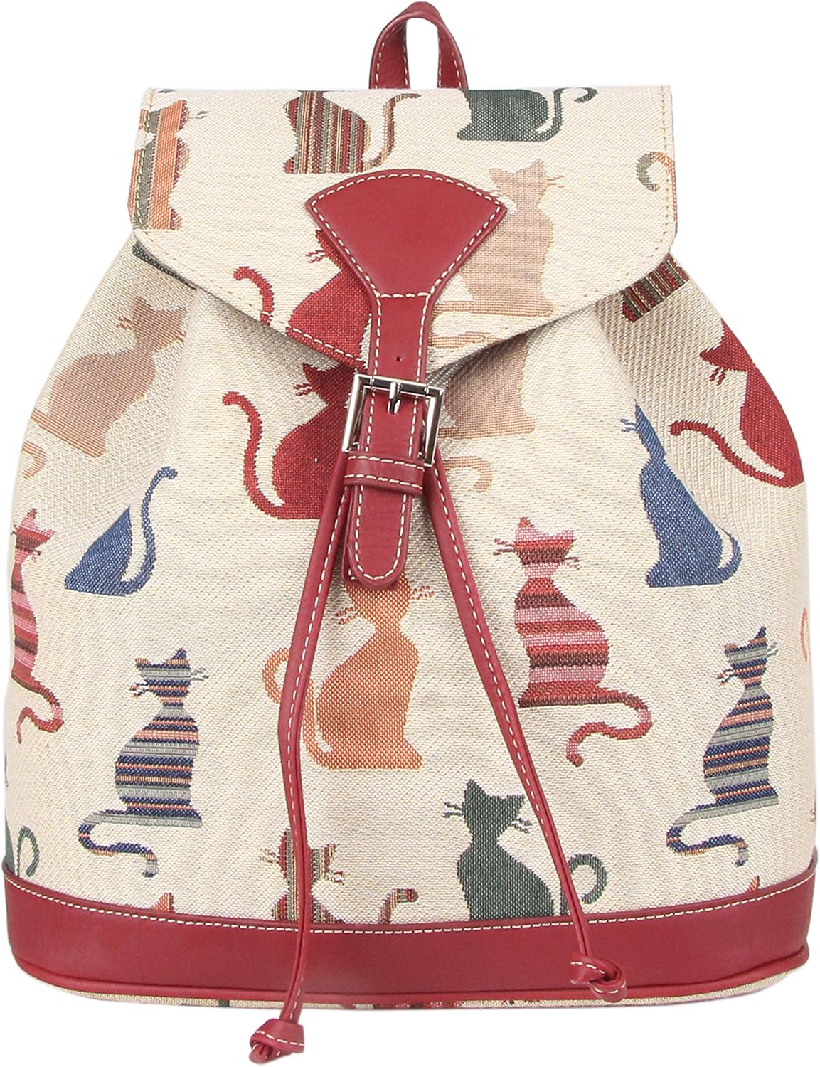 William Morris - Mochila de cordón con hebilla y hebilla para colgar