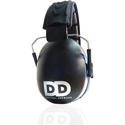 DECIBEL DEFENSE Professional Safety Ear Muffs 37dB NRR - The HIGHEST Rated & MOST COMFORTABLE Ear Protection for Shooting & Industrial Use - THE BEST HEARING PROTECTION...GUARANTEED (BLACK)