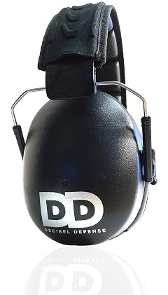 DECIBEL DEFENSE Professional Safety Ear Muffs 37dB NRR - The HIGHEST Rated MOST COMFORTABLE Ear Protection for Shooting
