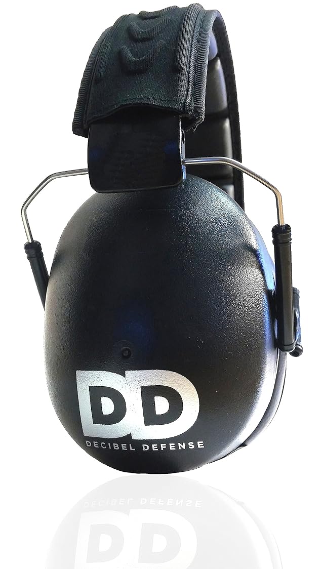 DECIBEL DEFENSE Professional Safety Ear Muffs 37dB NRR - The HIGHEST Rated MOST COMFORTABLE Ear Protection for Shooting