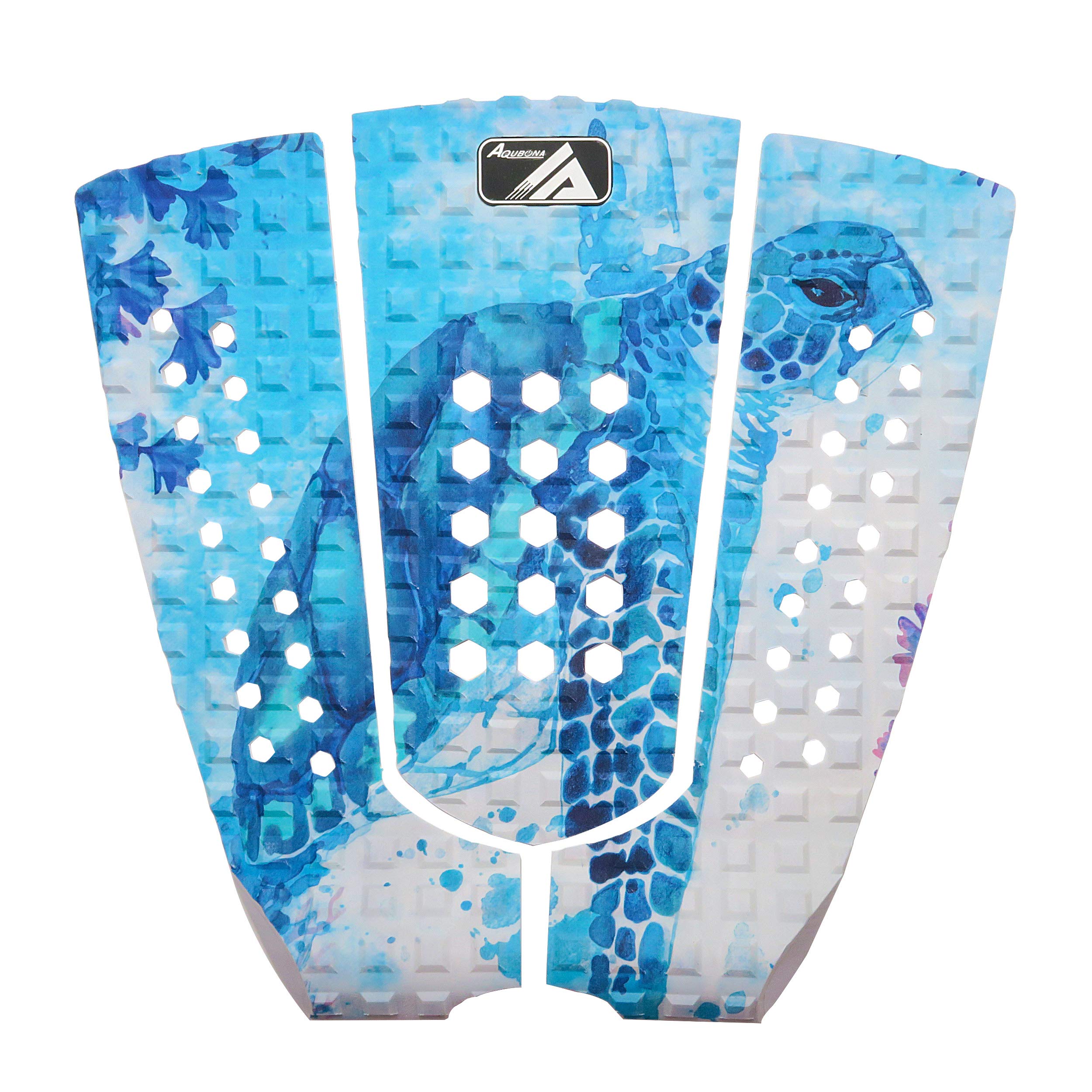AQUBONA Almohadilla de tracción EVA de 3 Piezas para Tabla de Surf con Adhesivo 3M para Cola Profesional, se Aplica a Todas Las Tablas, Tablas de Surf, Tablas Cortas, Tablas de longboards, skimboards