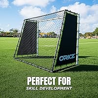 Vista 6 de Entrenador de rebote de portería de fútbol 3 en 1 Red de rebote ultra sensible grande de 7 x 5 pies para una potente práctica de fútbol, paso