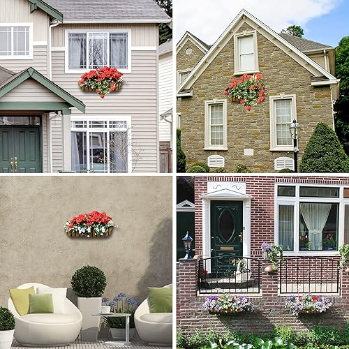 Miniatura 7 de 4 piezas de 24 pulgadas, revestimiento de repuesto de fibra de coco medio natural, maceta redonda de coco para ventana, cesta colgante