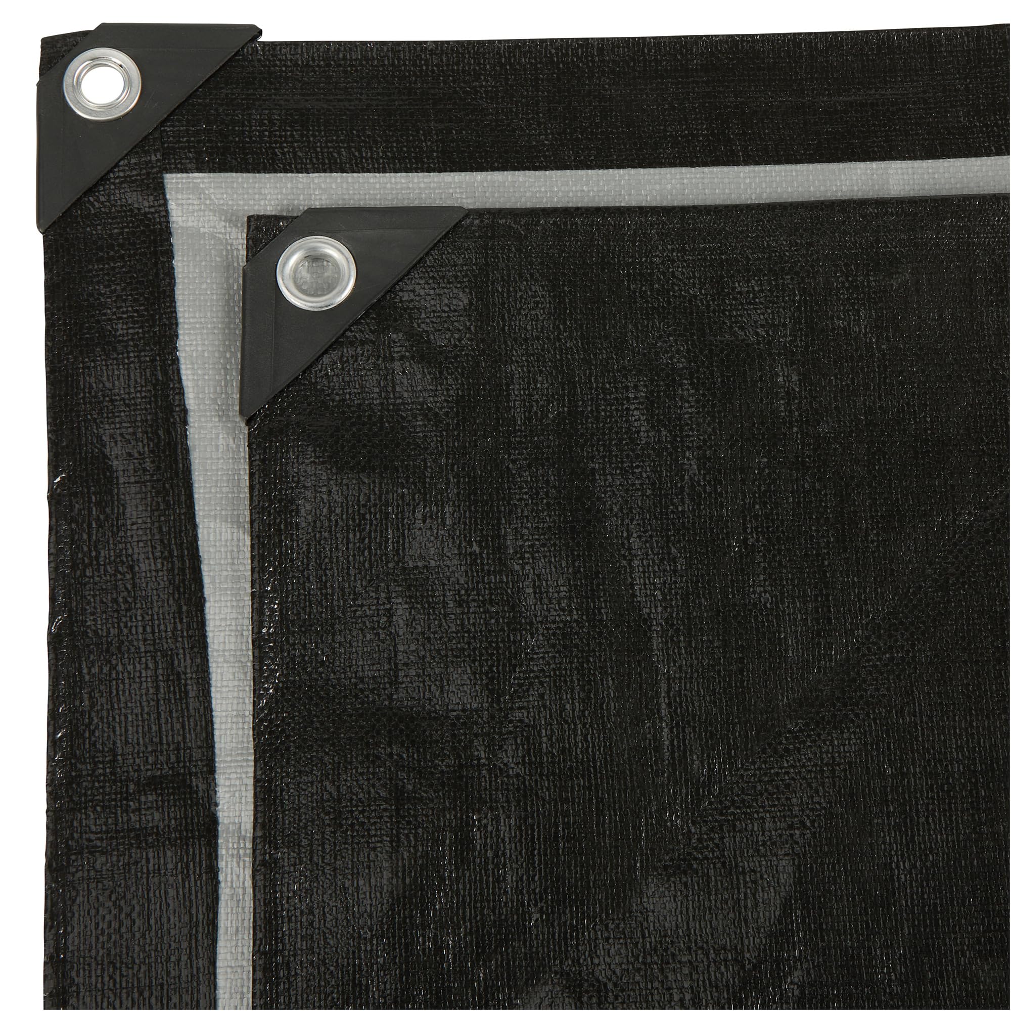 Roughneck 4.5-Oz. Premium-Grade Tarp, Black/Silver, 30ft. x 40ft. - Picture 5 of 5